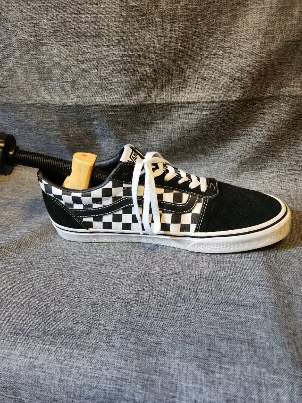 Men's Size 11 Vans Off The Wall Black/White Checkerboard Canvas Lace Up Shoes
